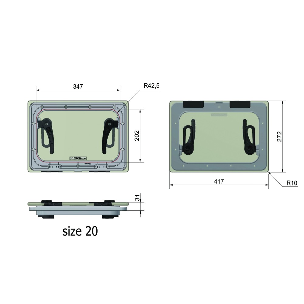 Anneaux fixes pour tangon de spi, C156 Anneaux fixes pour tangon de spi, C156